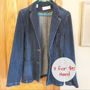 🔥3 for $15🔥Jones New York Denim Blazer